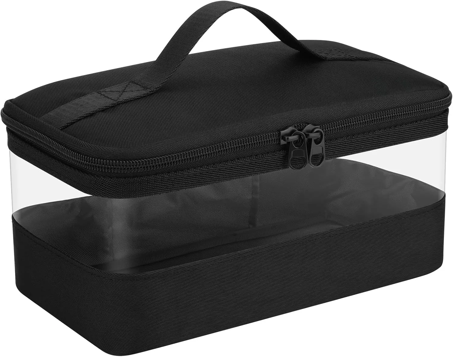 Cosmos Clear Travel Makeup Bag Cosmetic Bag for Women and Girls, Portable Travel Toiletry Bag Organizer Case Multipurpose Makeup Storage Bag with Handle and Transparent Window for Travel Accessories