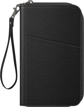 Fintie Family Passport Holder Wallet, RFID Blocking Travel Document Organizer Clutch Bag Credit Cards Case Cover for Women Men