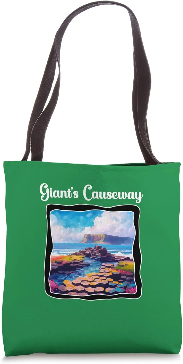 Giant's Causeway basalt columns cube shaped stones Ireland Tote Bag