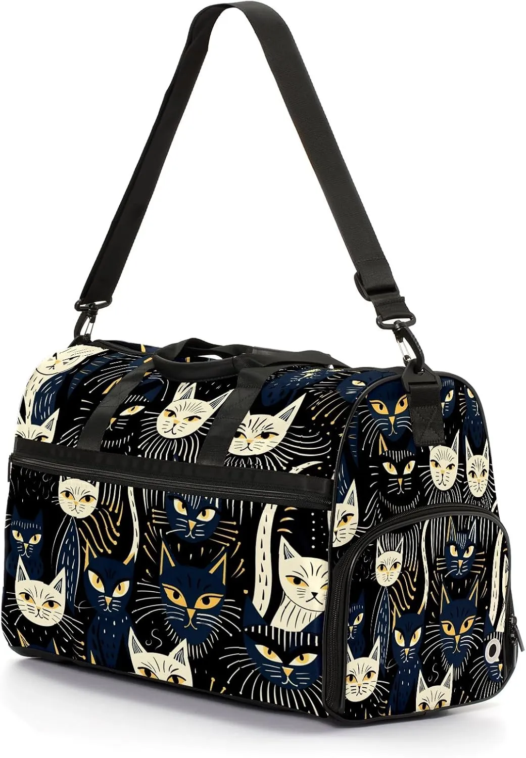 Gym Bag for Women, Carry on Weekender Overnight Bag, Travel Duffel Bags, Personal Item Travel Bag Tote Bag Workout Dance Bag, Cat - 12
