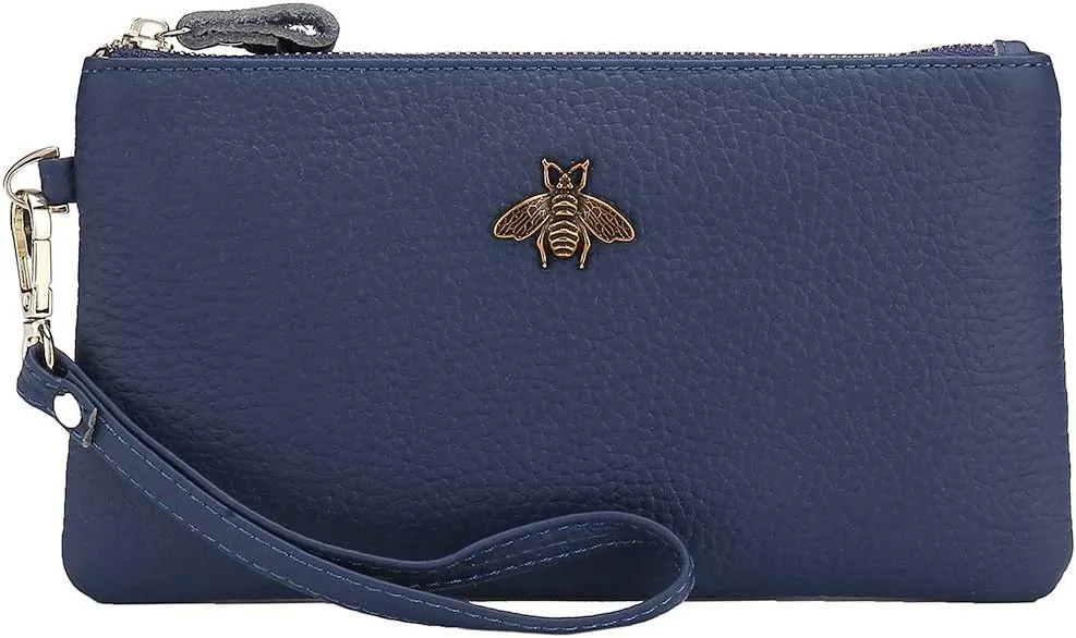 imeetu Women's Wristlet Clutch Purse Leather Cell Phone Wallet Handbag with Wrist Strap