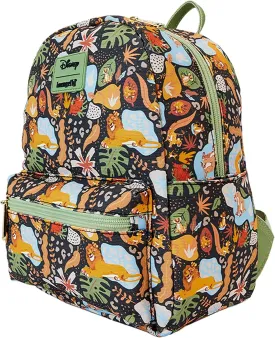 Loungefly Disney The Lion King 30th Anniversary Silhouette All-Over Print Canvas Square Mini Backpack Standard