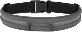 MoKo Sports Running Belt,Outdoor Dual Pouch Sweatproof Reflective Slim Waist Pack,Fitness Workout Belt Fanny Pack Compatible with iPhone 11/11 Pro Max/X/Xr/Xs Max/8/7, Galaxy Note 10/10 Plus, S20/S10