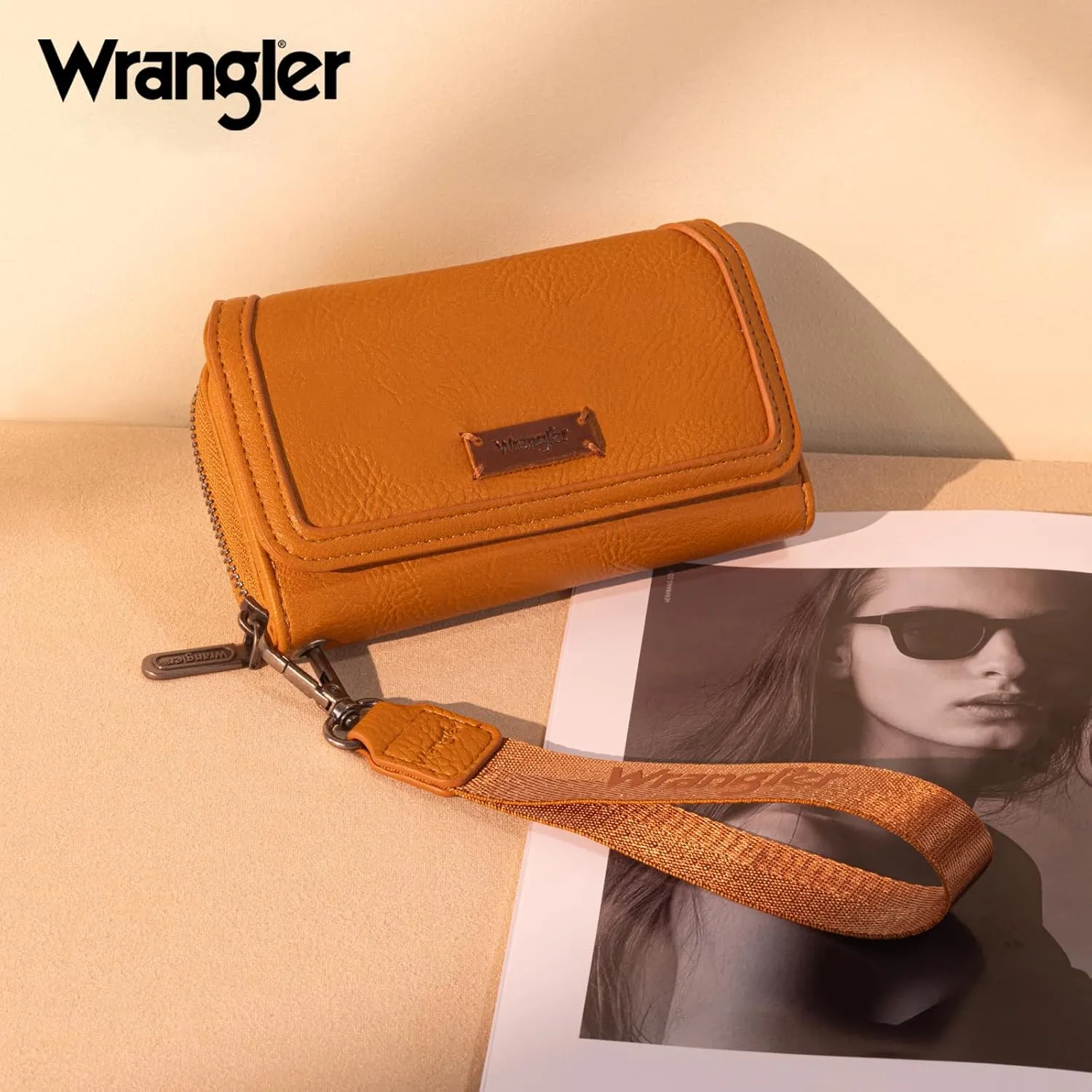 Montana West Wrangler Wallet for Women Minimalist Clutch Wristlet Purse RFID Blocking Credit Card Holder
