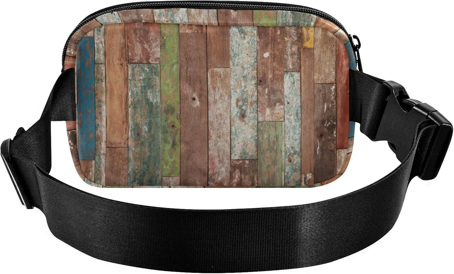 Oyihfvs Abstract Grunge Wooden Texture Background Brown Pattern Adjustable Fanny Waist Pack Pouch, Waterproof Runners Sports Waist Pack Wallet for Sports Hiking Fitness Cycling Gym Women Men