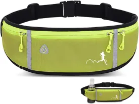 Peicees Fanny Pack for Men Women Bottle Holder Bag Waterproof Running Pouch Belt Waist Pack for Gym Travel, Adjustable Reflective Phone Holder for iPhone 13 12 11 Pro Max Samsung Galaxy S20 S10