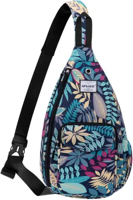Rope Sling Bag for Women Men Casual Cross Body Daypack Backpack Adjustable Strap Water Repellent for Travel/Sport