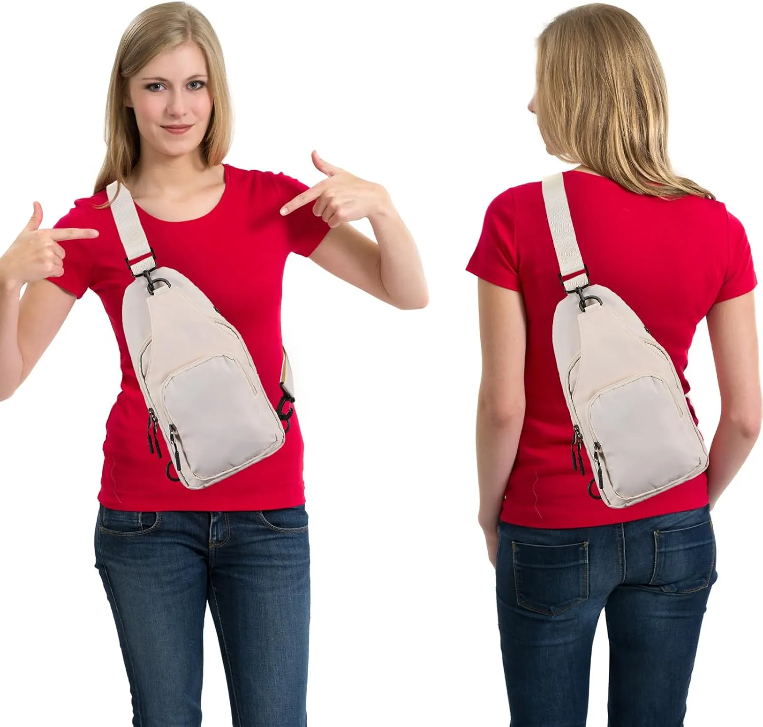 Sling Bag for Men Women, Small Crossbody Bag Trendy, Water Resistant Fanny Pack Running Phone Holder for Travel