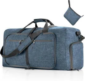 Vomgomfom Travel Duffle Bag for Men, 65L 85L 115L Foldable Travel Duffel Bag with Shoes Compartment Overnight Bag for Men Women