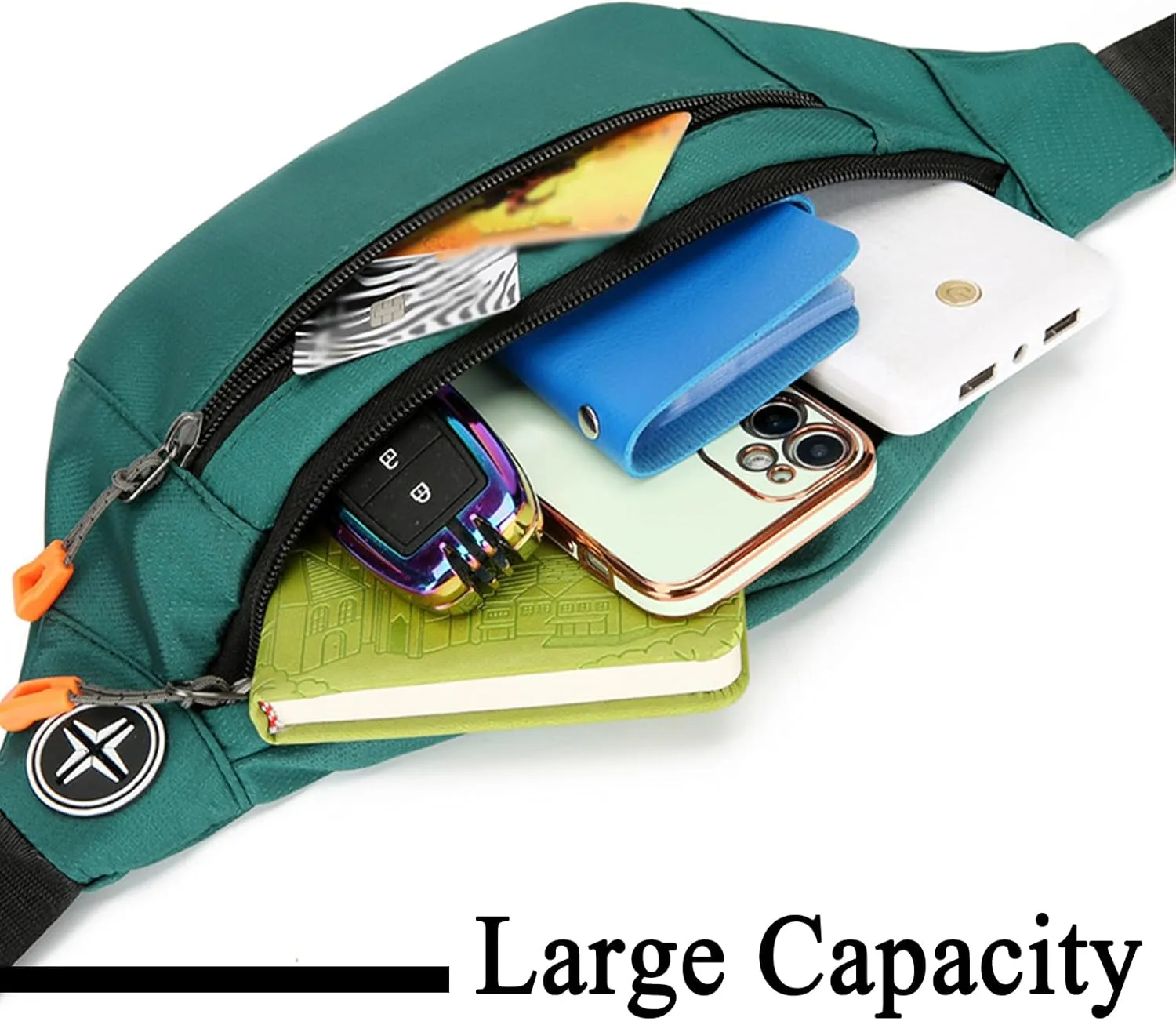 Waist Bag Small Travel Sling Bag for Man Woman Casual Waist Pack for Fishing Running HIking One Shoulder Bag (Black)