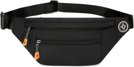 Waist Bag Small Travel Sling Bag for Man Woman Casual Waist Pack for Fishing Running HIking One Shoulder Bag (Black)