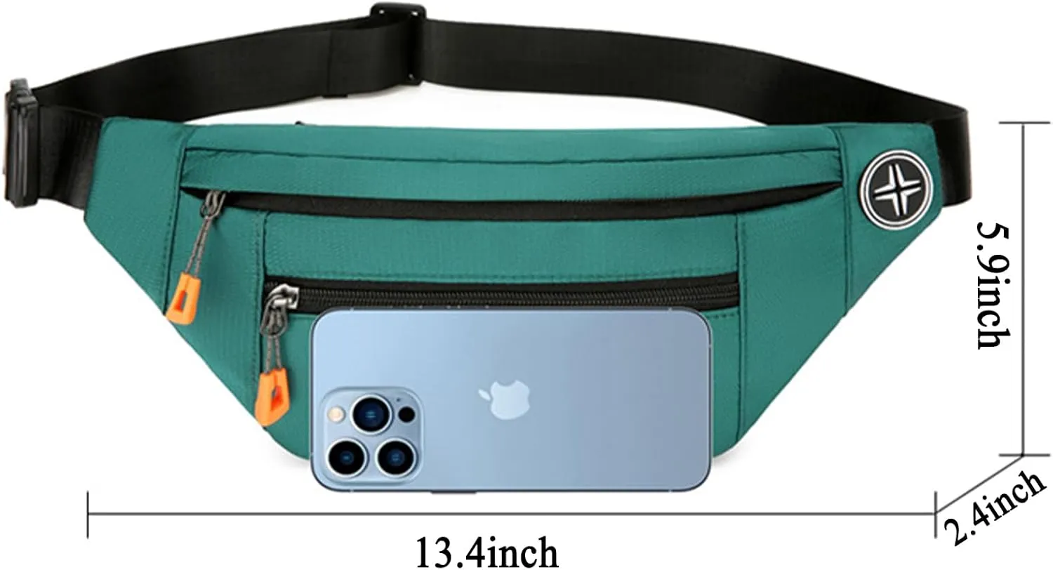 Waist Bag Small Travel Sling Bag for Man Woman Casual Waist Pack for Fishing Running HIking One Shoulder Bag (Black)