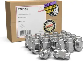 Wheel Accessories Parts 20 Pcs M14 x 2 14 x 2 Thread Bulge Acorn 35mm 1.38" Long Lug Nuts Chrome 3/4" 19mm Hex Fits 2000-03 Ford F150 2000-02 Expedition 2000-02 Lincoln Blackwood Navigator