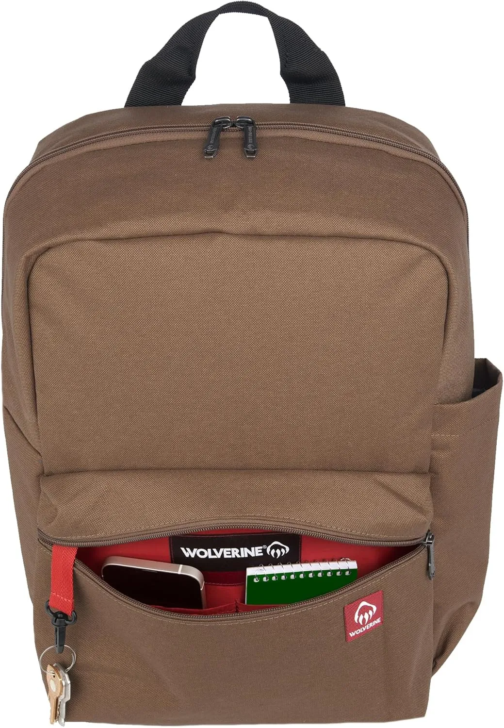 WOLVERINE Lightweight, Water Resistant Rugged Laptop Backpack for Travel or Work, Classic-Chestnut, 24L