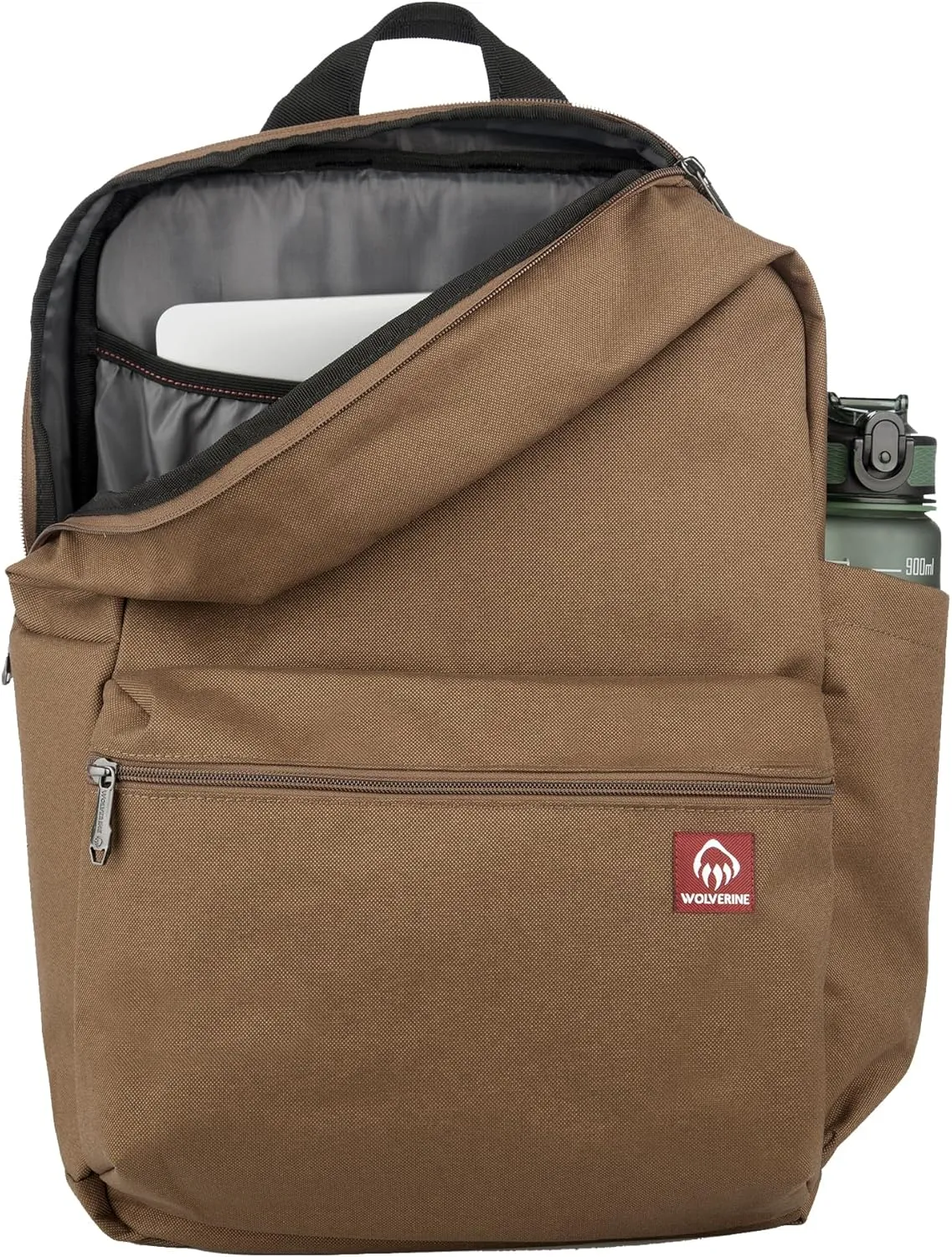 WOLVERINE Lightweight, Water Resistant Rugged Laptop Backpack for Travel or Work, Classic-Chestnut, 24L