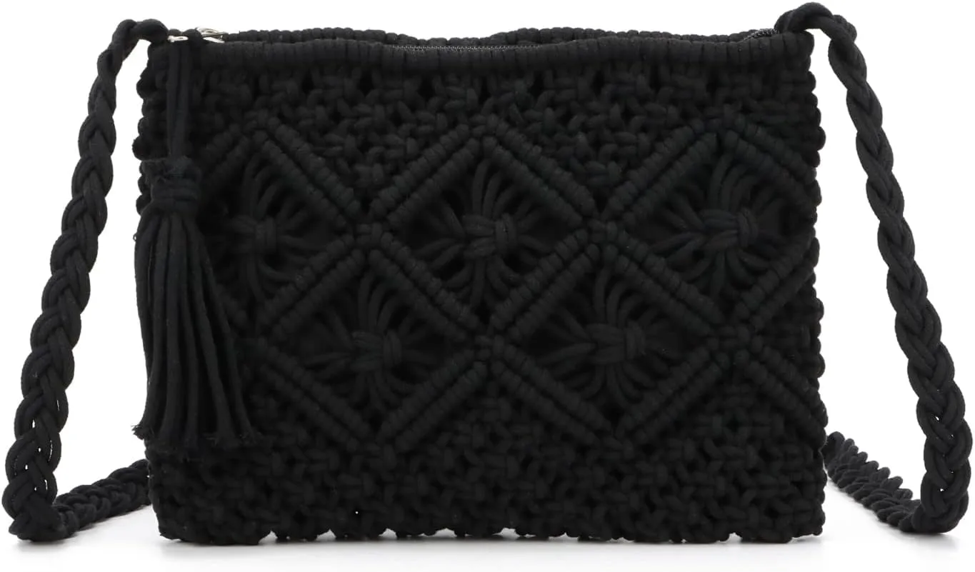 Womens Handwoven Crossbody Purse Summer Beach Clutch Purses Woven Handmade Shoulder Handbag